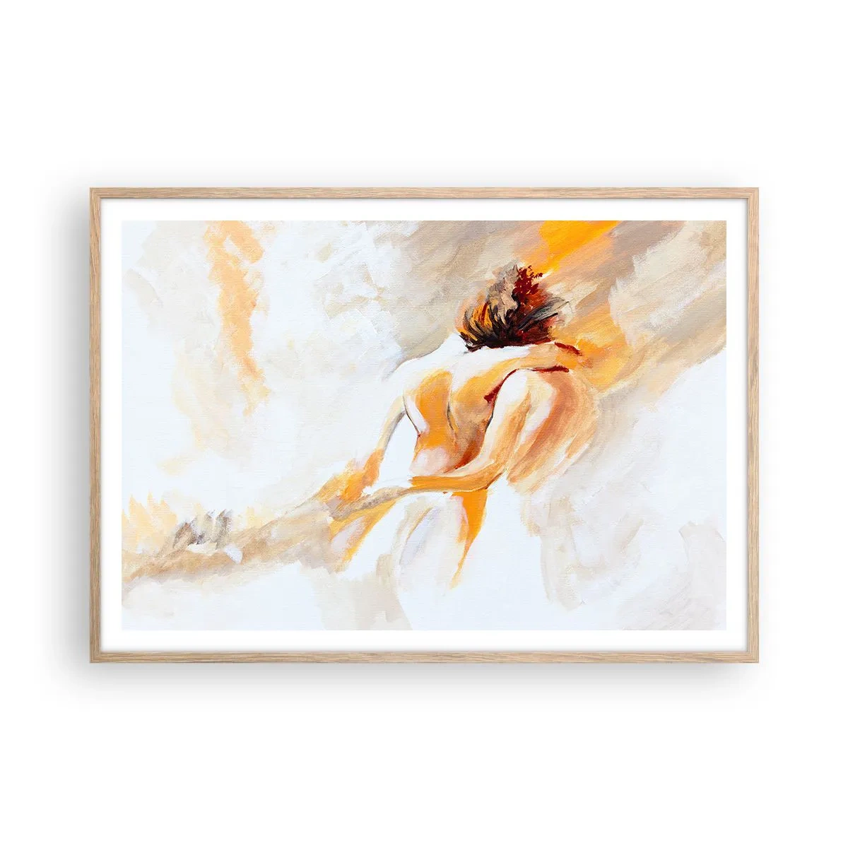 Poster in einem Rahmen aus heller Eiche - Am Himmel der Nähe - 100x70 cm
