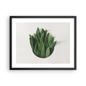 Poster in einem schwarzem Rahmen - Ungebremste Neugier - 50x40 cm