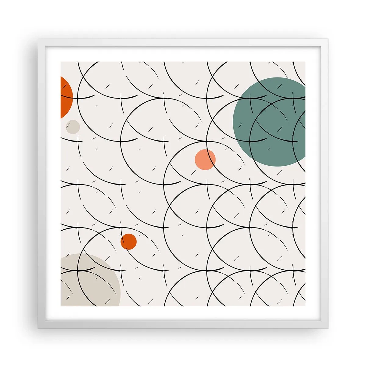 Poster in einem weißen Rahmen - Im Pop-Art-Geist - 60x60 cm