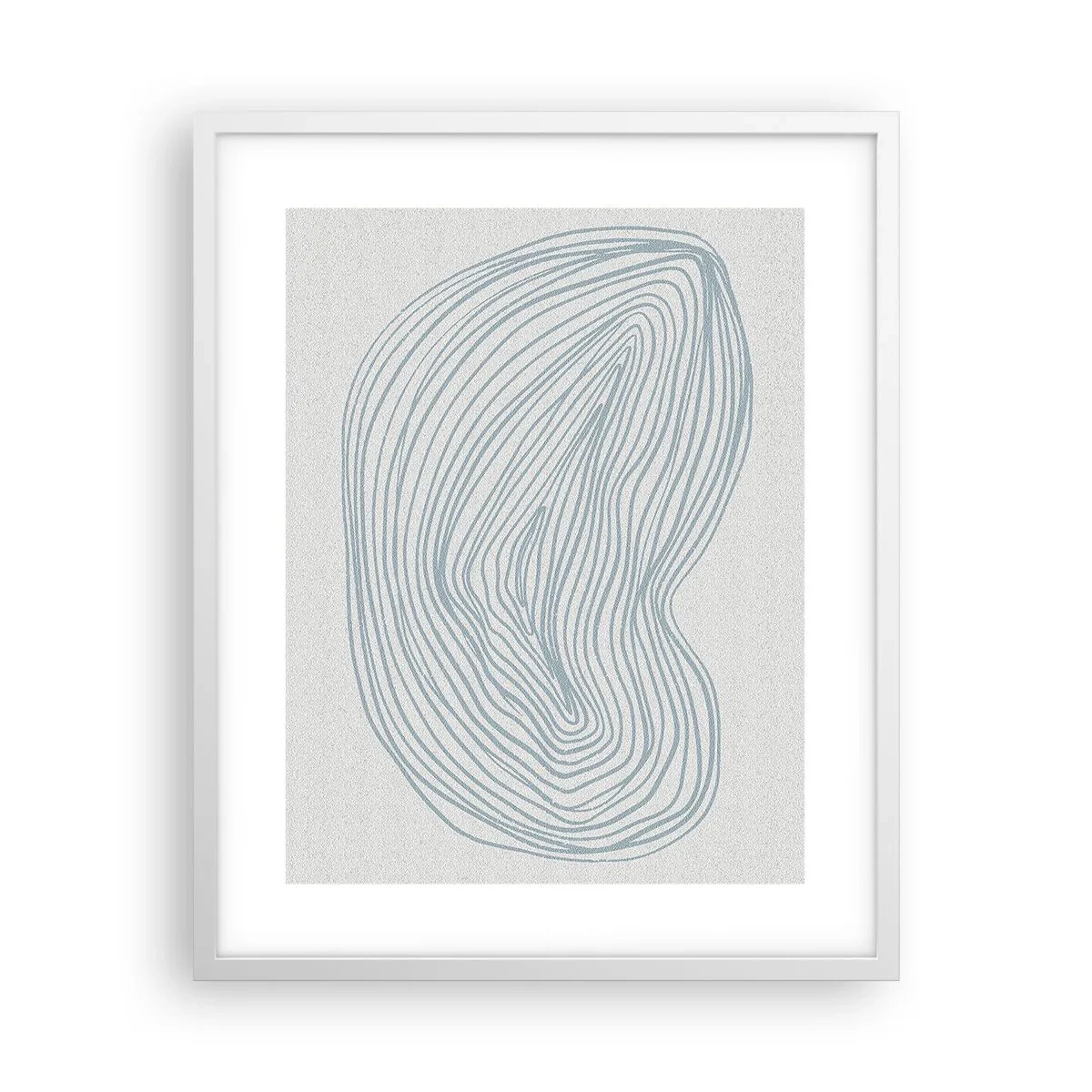 Poster in einem weißen Rahmen - Das Lächeln der Wassertropfen - 40x50 cm