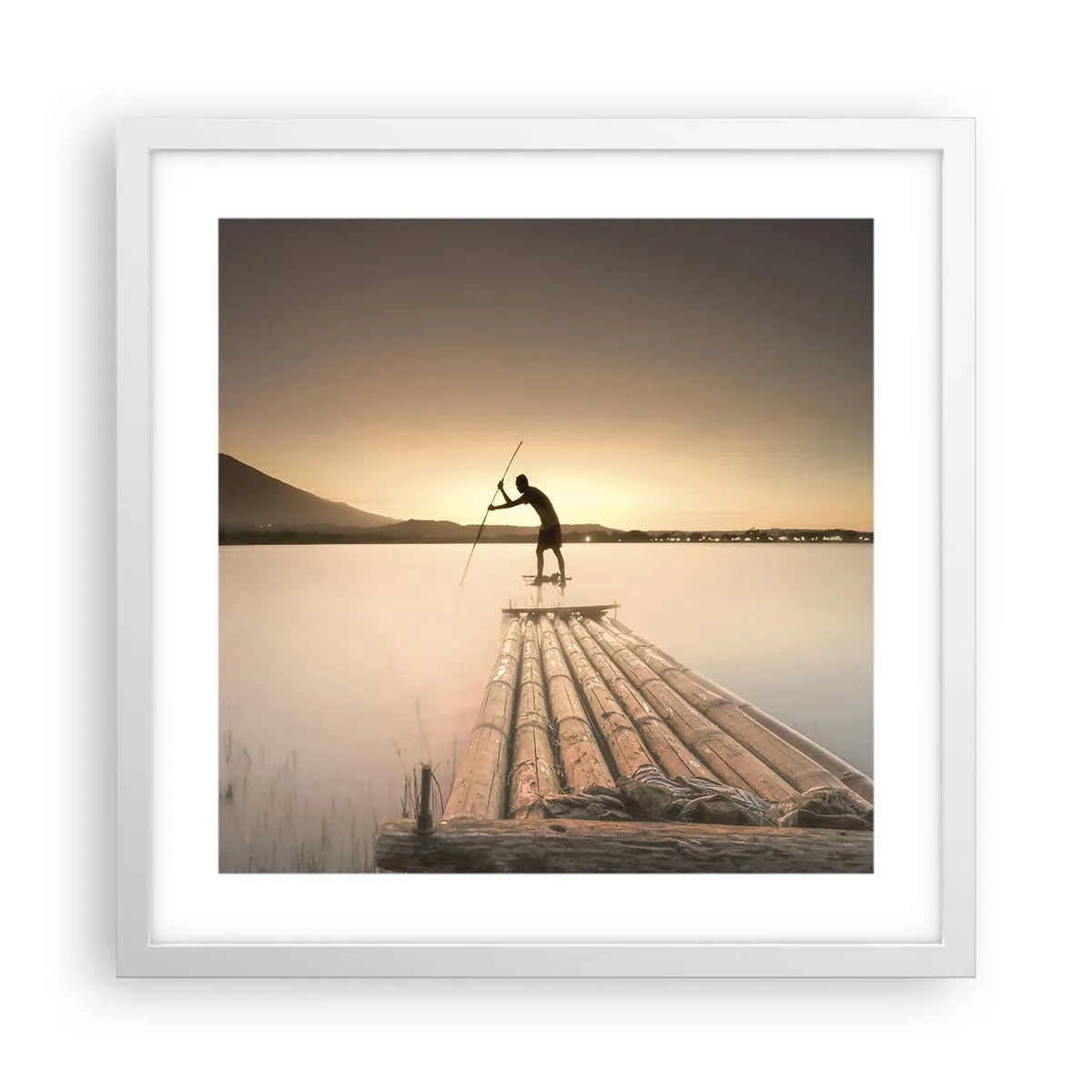 Poster in einem weißen Rahmen - Vor dem schlafen gehen - 40x40 cm