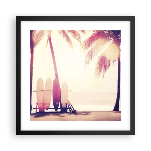 Poster in einem schwarzem Rahmen - Es wird ein toller Tag - 40x40 cm