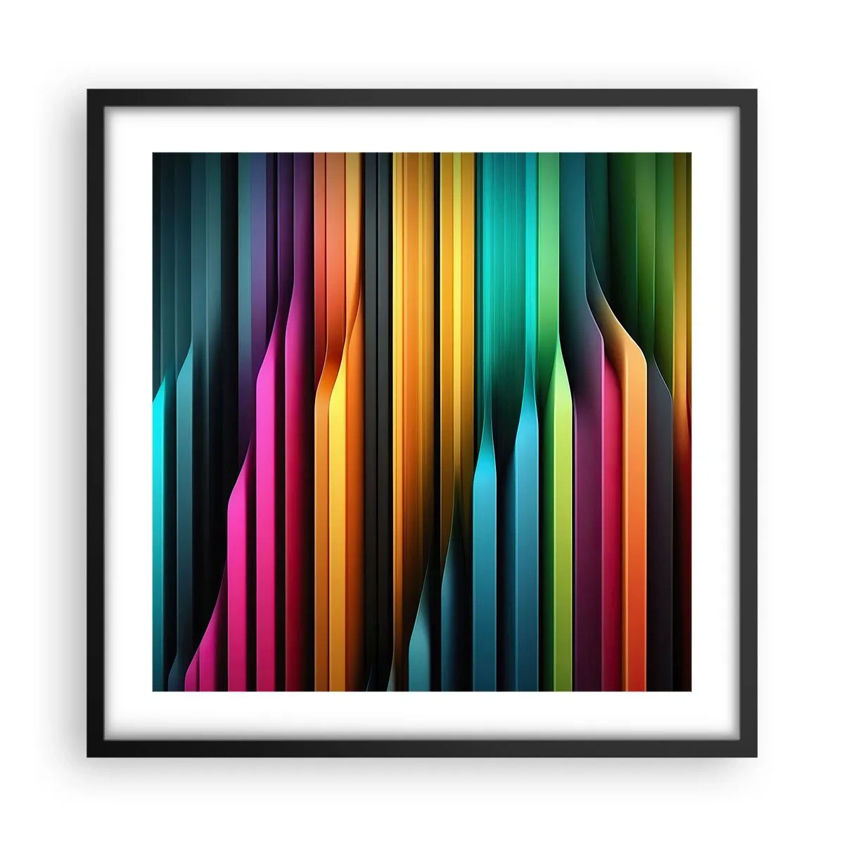 Poster in einem schwarzem Rahmen - Lichtorgan - 50x50 cm