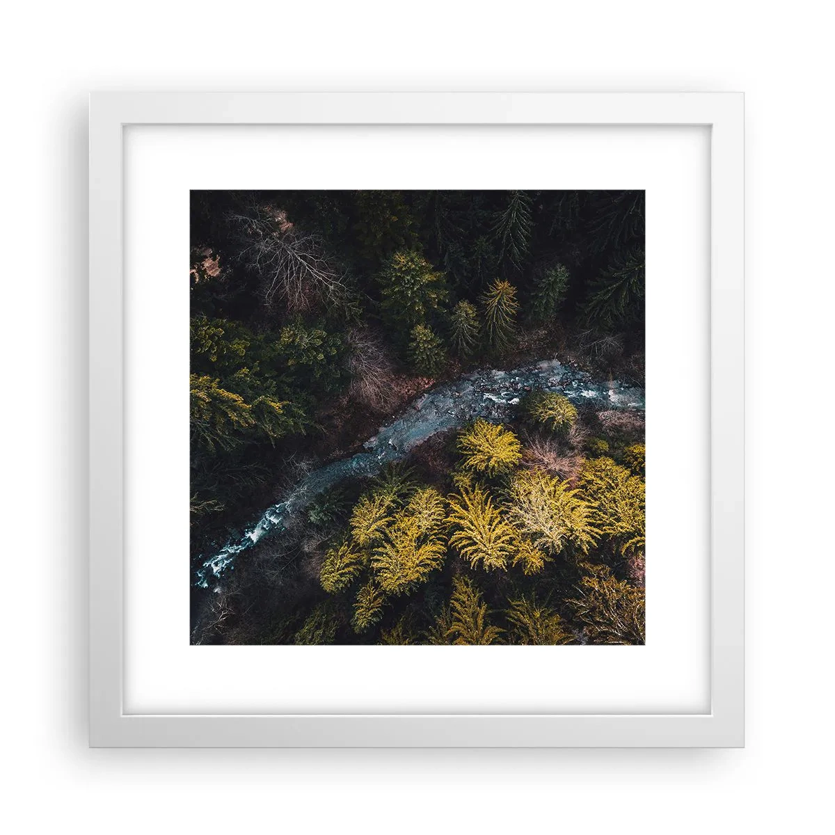 Poster in einem weißen Rahmen - Schnell und immer schneller - 30x30 cm