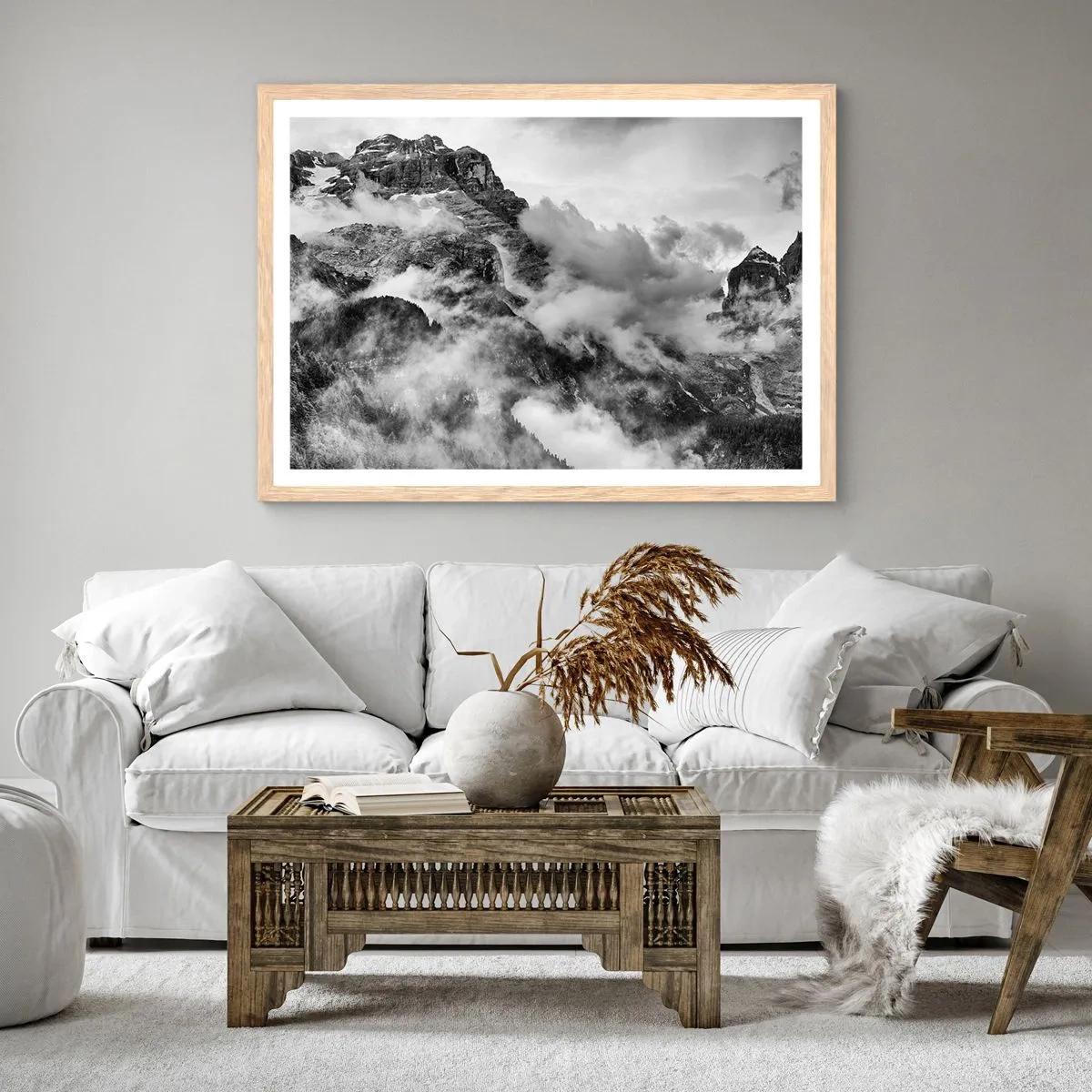 Poster in einem Rahmen aus heller Eiche - Schön und grausam - 40x30 cm