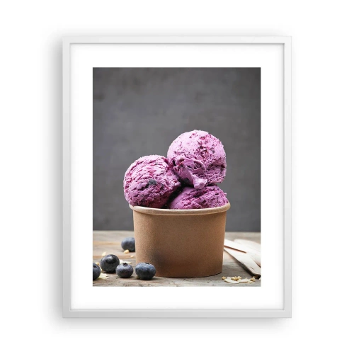 Poster in einem weißen Rahmen - Süße und Kälte - 40x50 cm