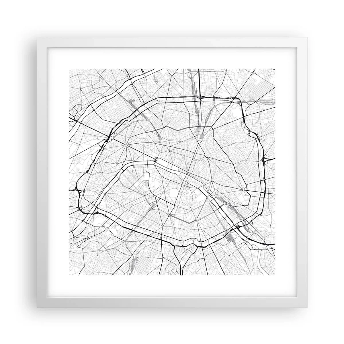 Poster in einem weißen Rahmen - Pariser Blume - 40x40 cm