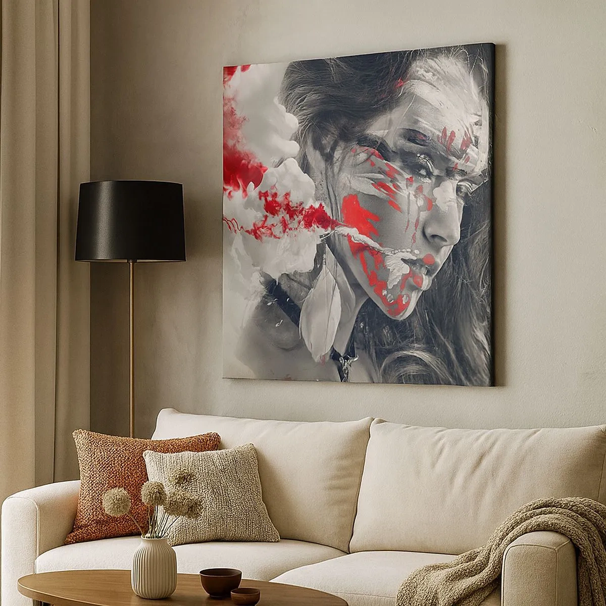 Bild auf Leinwand - Leinwandbild - Im Dunst der Absurdität - 30x30 cm