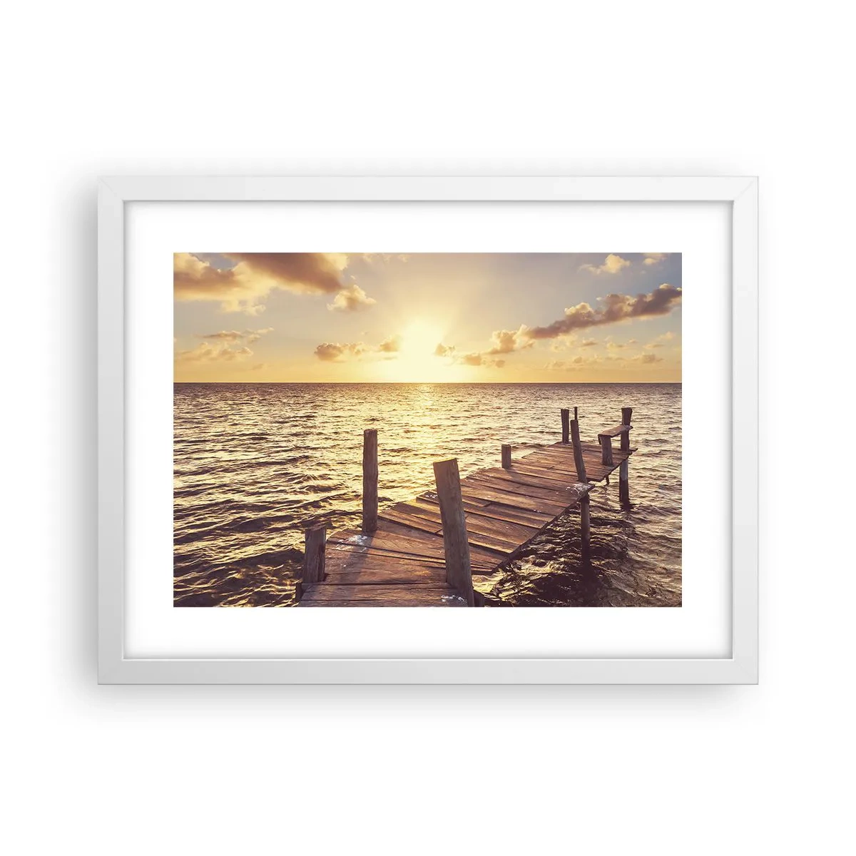 Poster in einem weißen Rahmen - Das goldene Land der Sanftmut - 40x30 cm