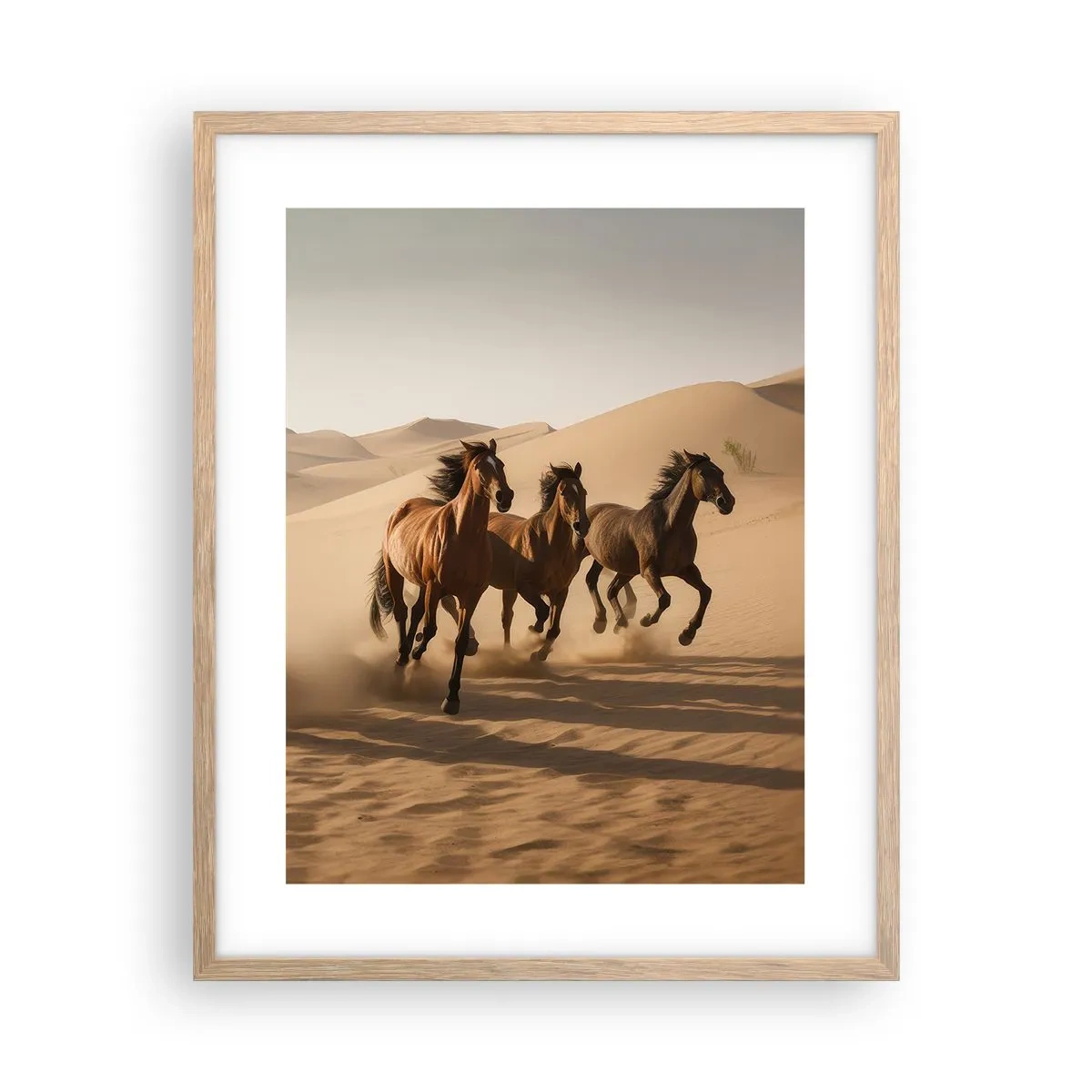 Poster in einem Rahmen aus heller Eiche - Frei wie der Wind - 40x50 cm