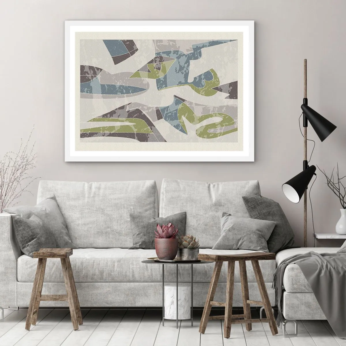 Poster in einem weißen Rahmen - Komposition hinter dem Glas - 40x30 cm