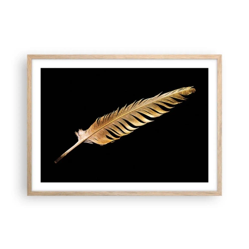 Poster in einem Rahmen aus heller Eiche - Er hat ein ungewöhnliches Schreibtalent ... - 70x50 cm