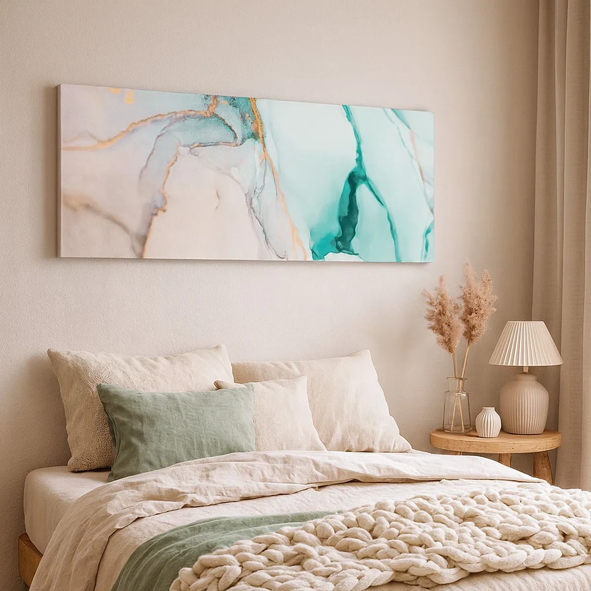 Bild auf Leinwand - Leinwandbild - Ein Tanz der Formen und Farben - 100x40 cm