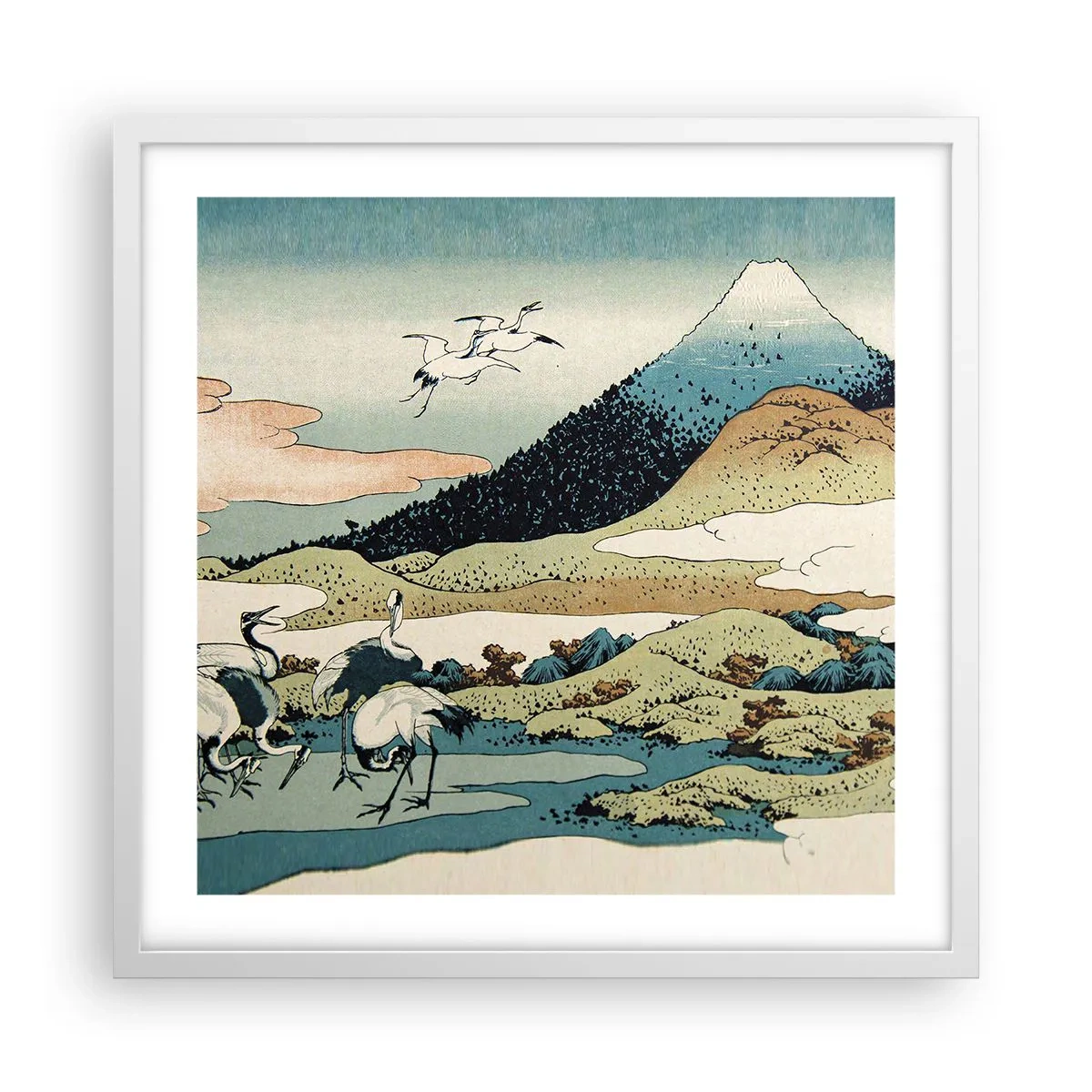 Poster in einem weißen Rahmen - Im japanischen Geist - 50x50 cm
