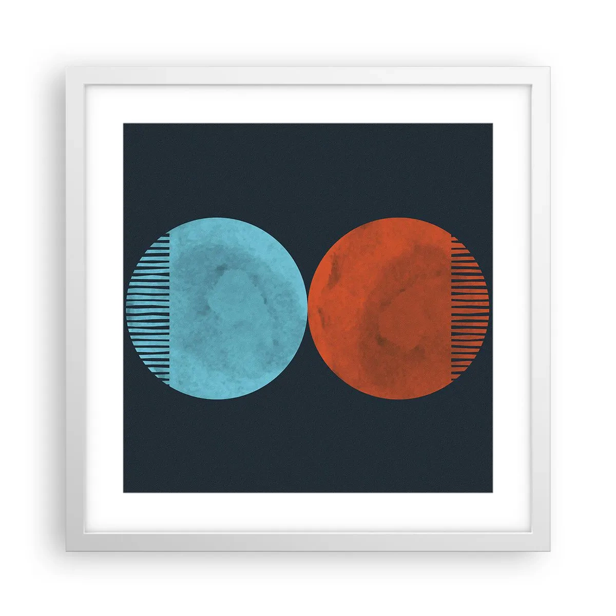 Poster in einem weißen Rahmen - Nur Geometrie? - 40x40 cm