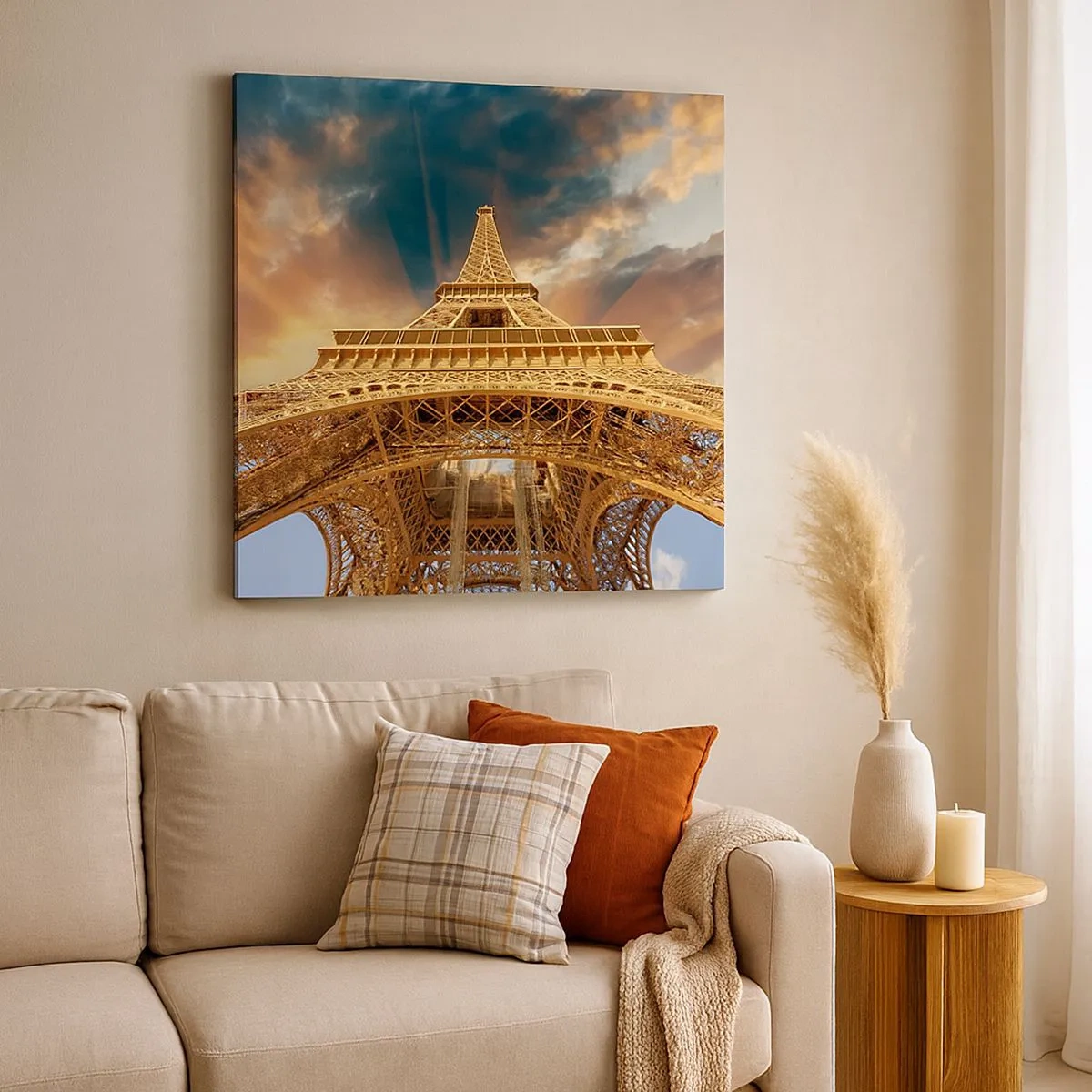 Bild auf Leinwand - Leinwandbild - Wie die Menschheit den Himmel erreichte - 30x30 cm