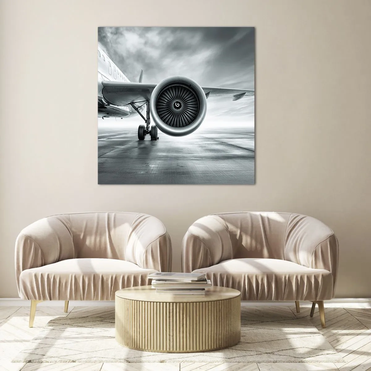 Glasbild - Bild auf glas - Die Macht ist da! - 40x40 cm