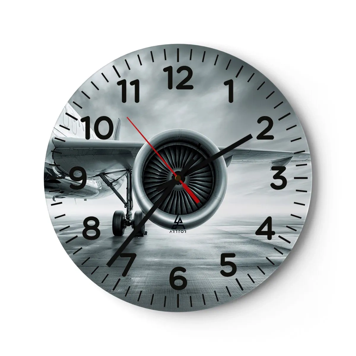Wanduhr - Glasuhr - Die Macht ist da! - 30x30 cm