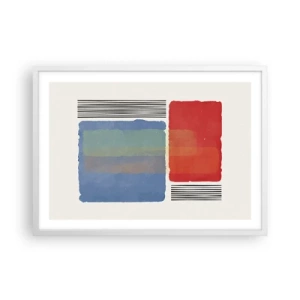 Poster in einem weißen Rahmen - Der Geist und der Buchstabe der Geometrie - 70x50 cm