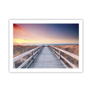 Poster - Baltische Abend-Aurora - 70x50 cm