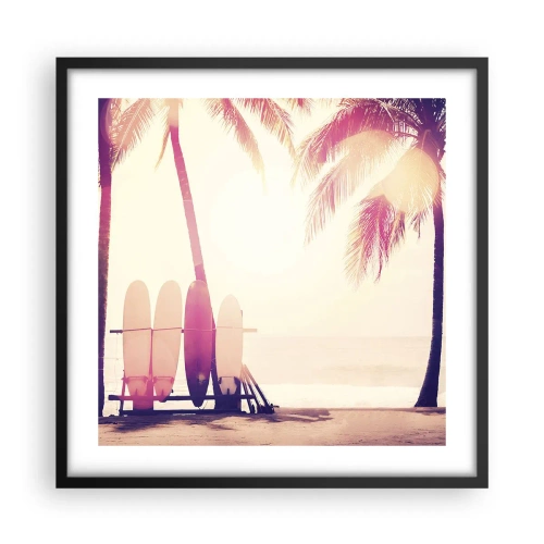 Poster in einem schwarzem Rahmen - Es wird ein toller Tag - 50x50 cm