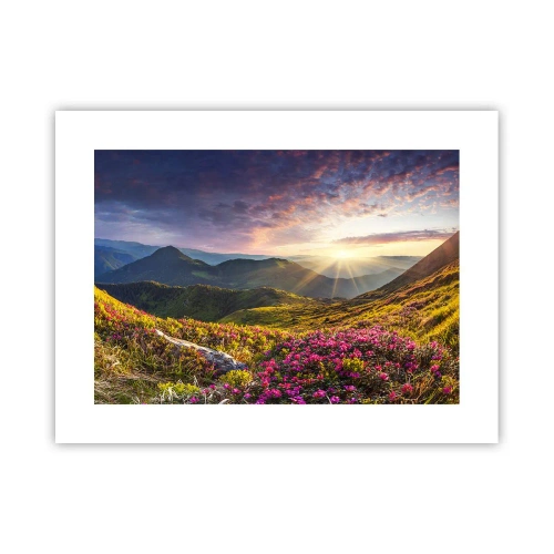 Poster - Frische am Bergmorgen - 40x30 cm