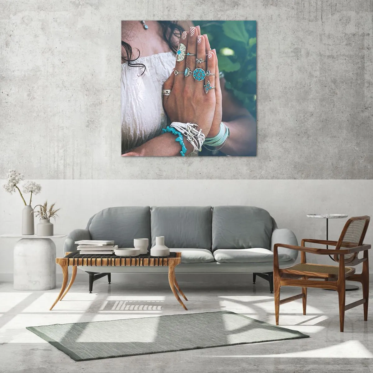 Glasbild - Bild auf glas - Willkommen im Zentrum des Seins - 60x60 cm