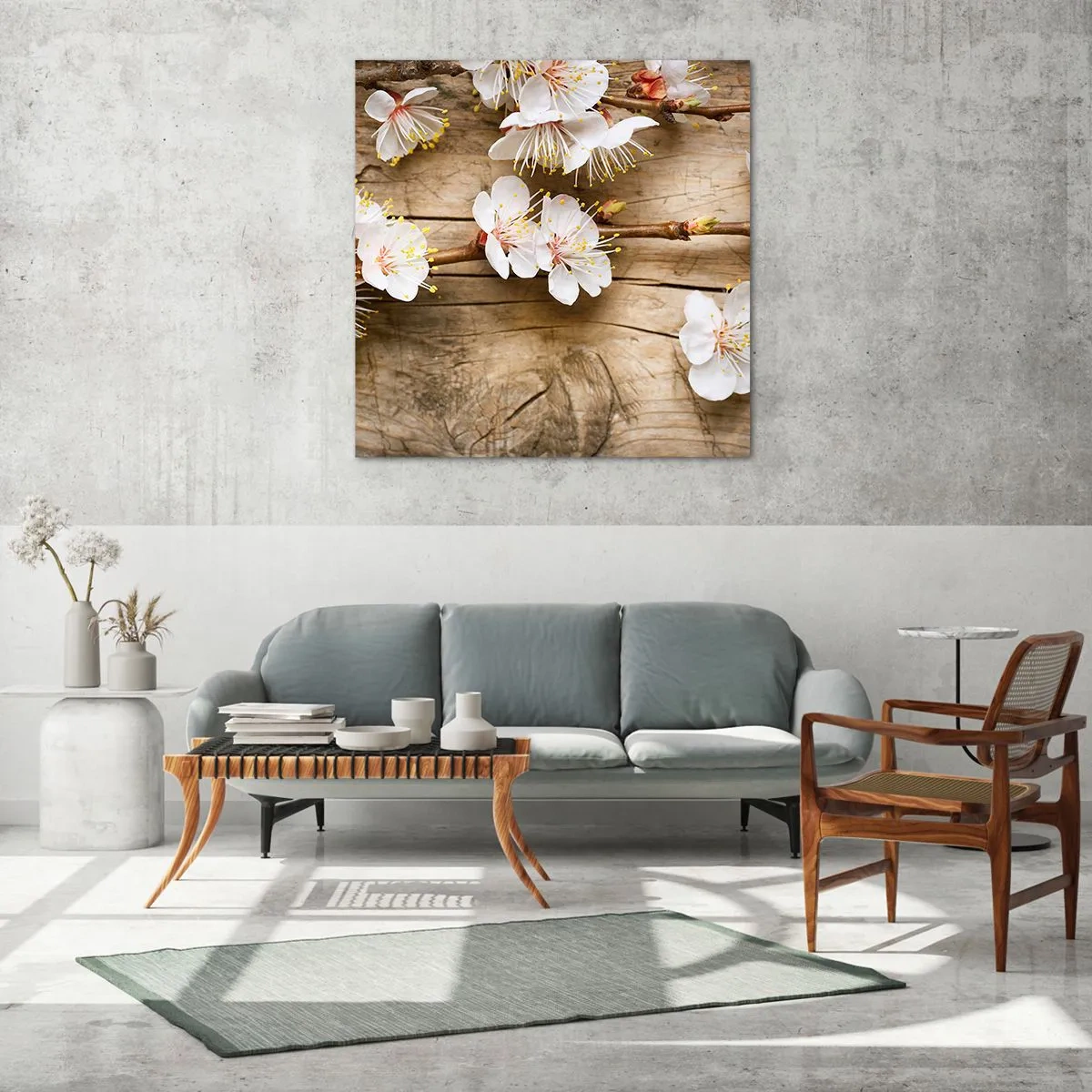 Glasbild - Bild auf glas - Und es war Frühling - 60x60 cm