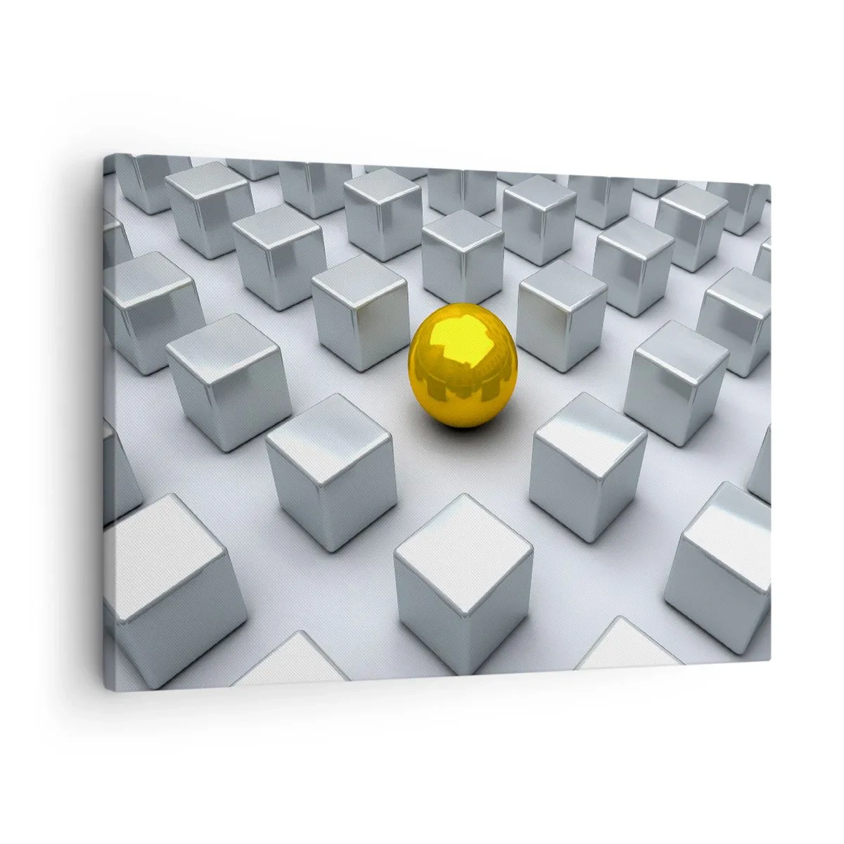 Bild auf Leinwand - Leinwandbild - Warum ich? Geometrische Zusammensetzung - 70x50 cm