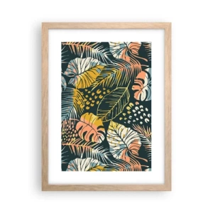 Poster in einem Rahmen aus heller Eiche - Grüne Fantasie - 30x40 cm