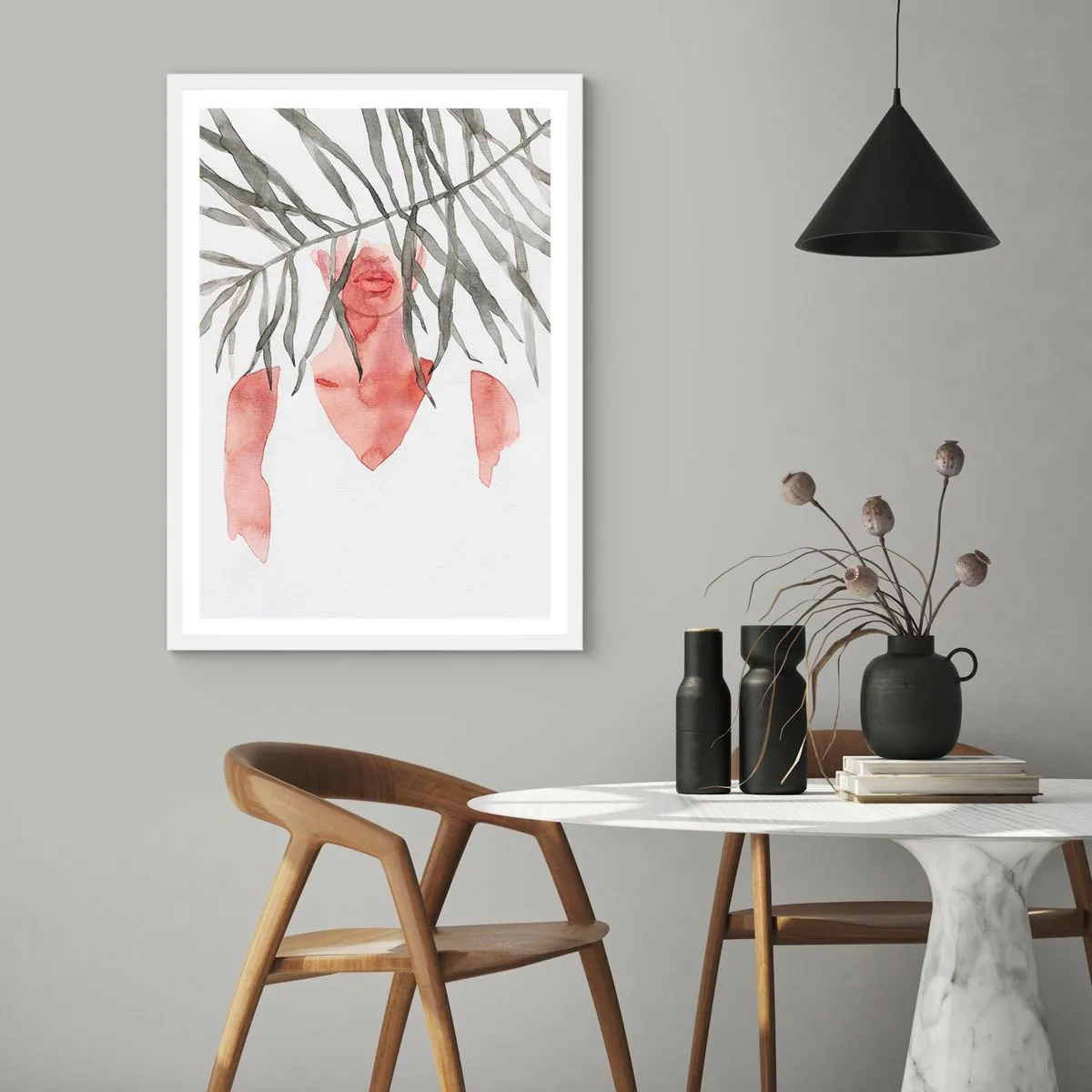 Poster in einem weißen Rahmen - Dame der Tropen - 30x40 cm