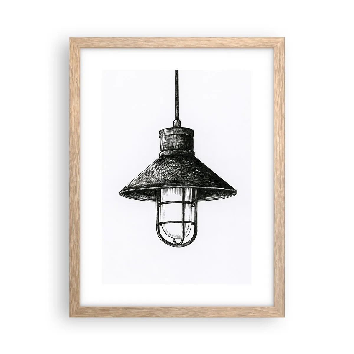 Poster in einem Rahmen aus heller Eiche - Wie vor Jahren… - 30x40 cm