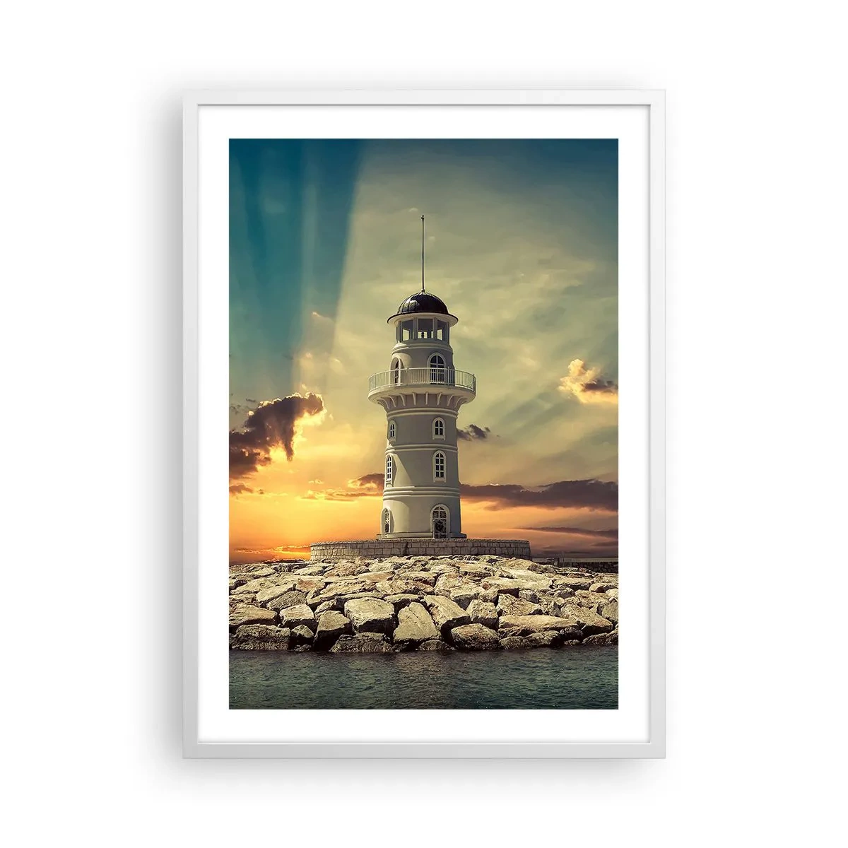 Poster in einem weißen Rahmen - Licht - Gut - Schönheit - 50x70 cm