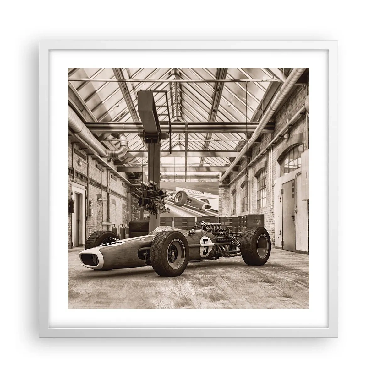 Poster in einem weißen Rahmen - Die Siegerruhe - 50x50 cm