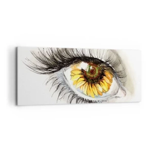 Bild auf Leinwand - Leinwandbild - Ein Look so heiß wie der Sommer - 100x40 cm