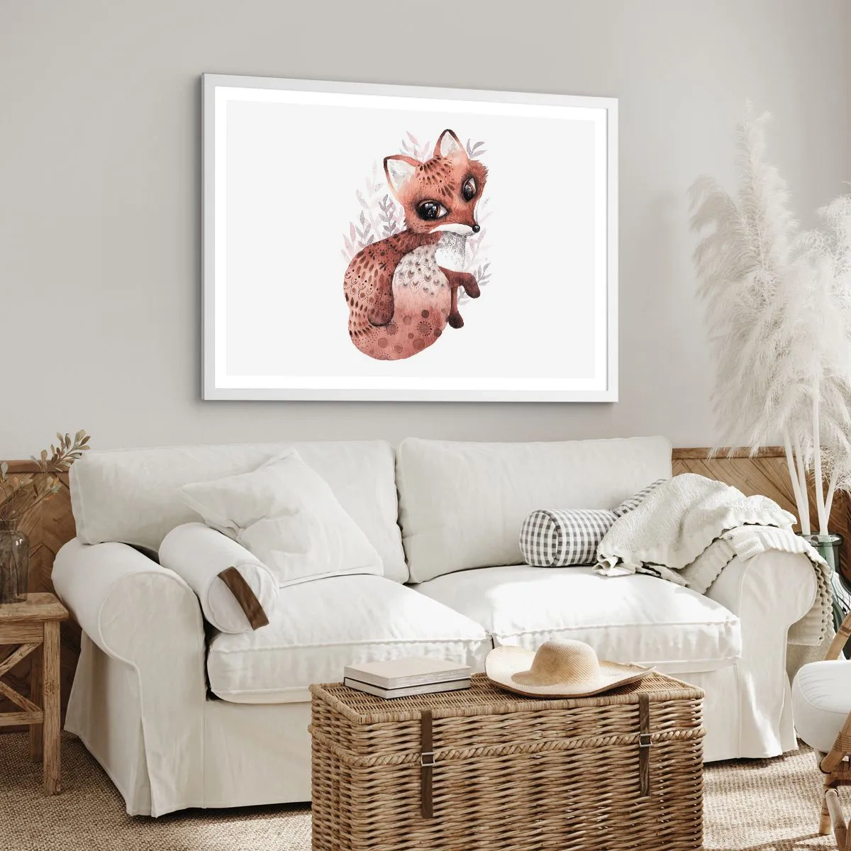 Poster in einem weißen Rahmen - Einfach lieben - 100x70 cm
