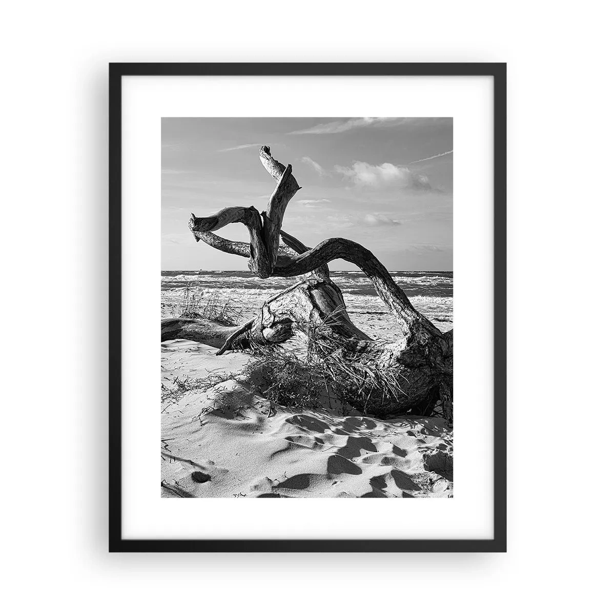 Poster in einem schwarzem Rahmen - Meeresskulptur - 40x50 cm