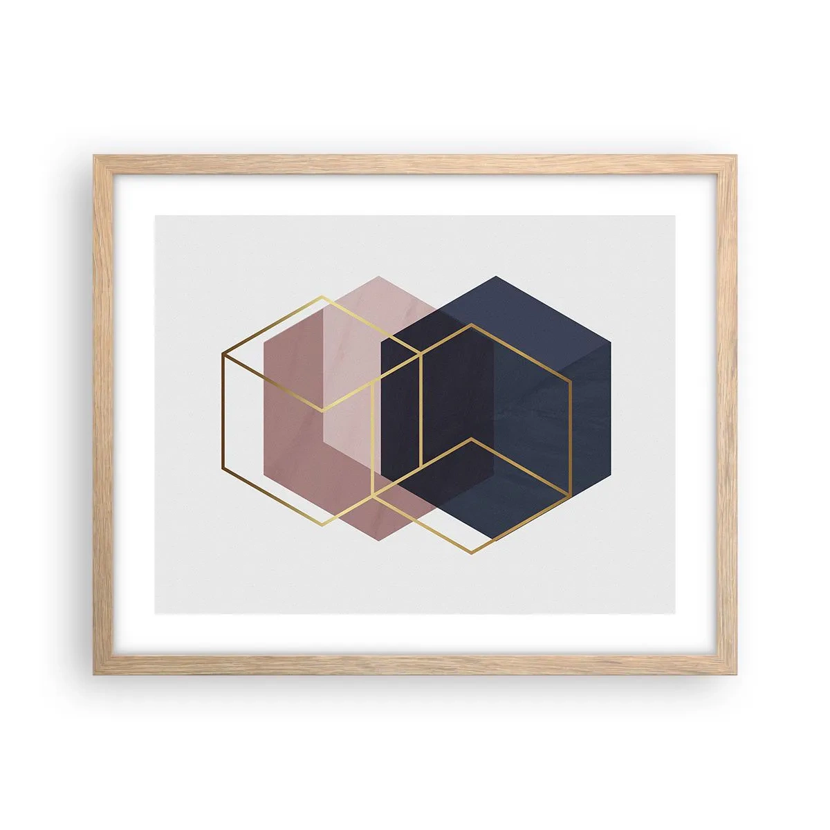 Poster in einem Rahmen aus heller Eiche - Die Kraft der Einfachheit - 50x40 cm