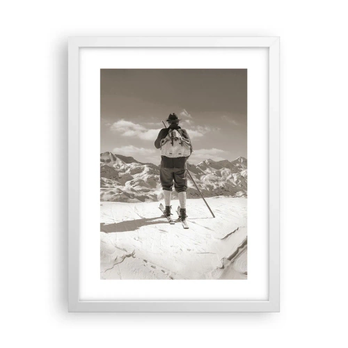 Poster in einem weißen Rahmen - Und die Berge bleiben unverändert - 30x40 cm