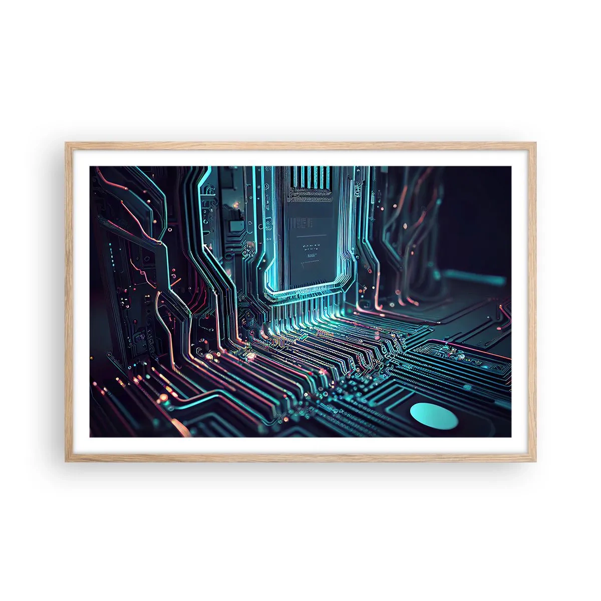 Poster in einem Rahmen aus heller Eiche - Ich denke nur… - 91x61 cm