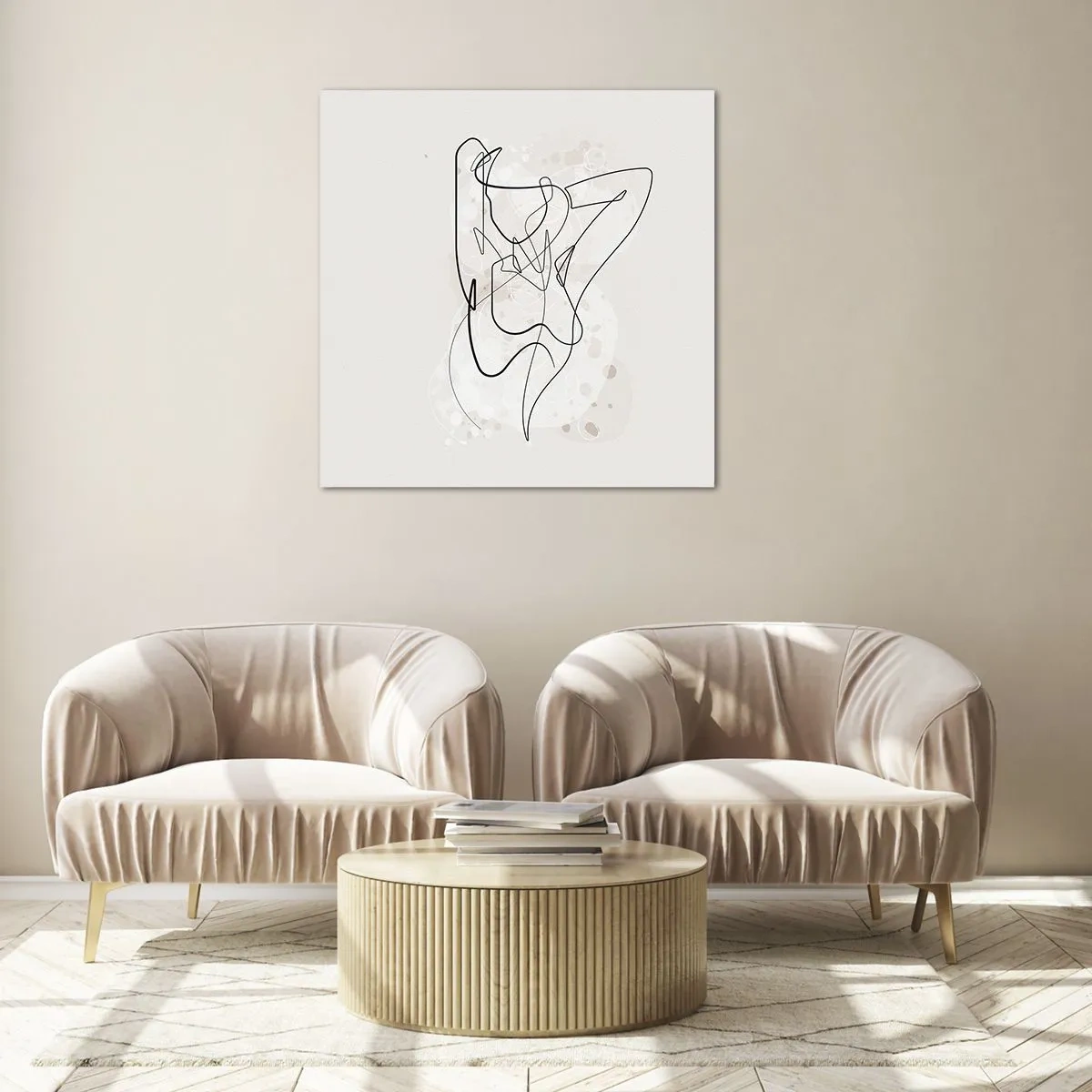 Glasbild - Bild auf glas - Die Kunst der Verführung - 30x30 cm