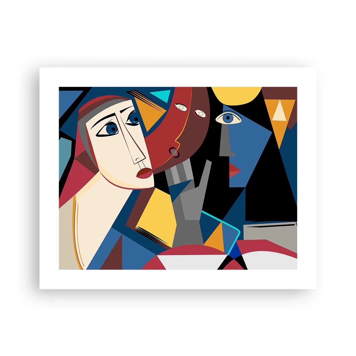 Poster - Gespräch zwischen Kubisten - 50x40 cm