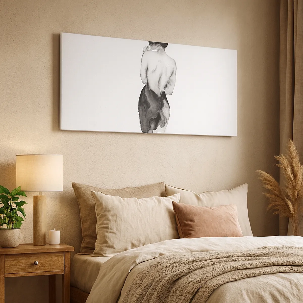 Bild auf Leinwand - Leinwandbild - Bei ihr verschwindet die Welt - 30x30 cm