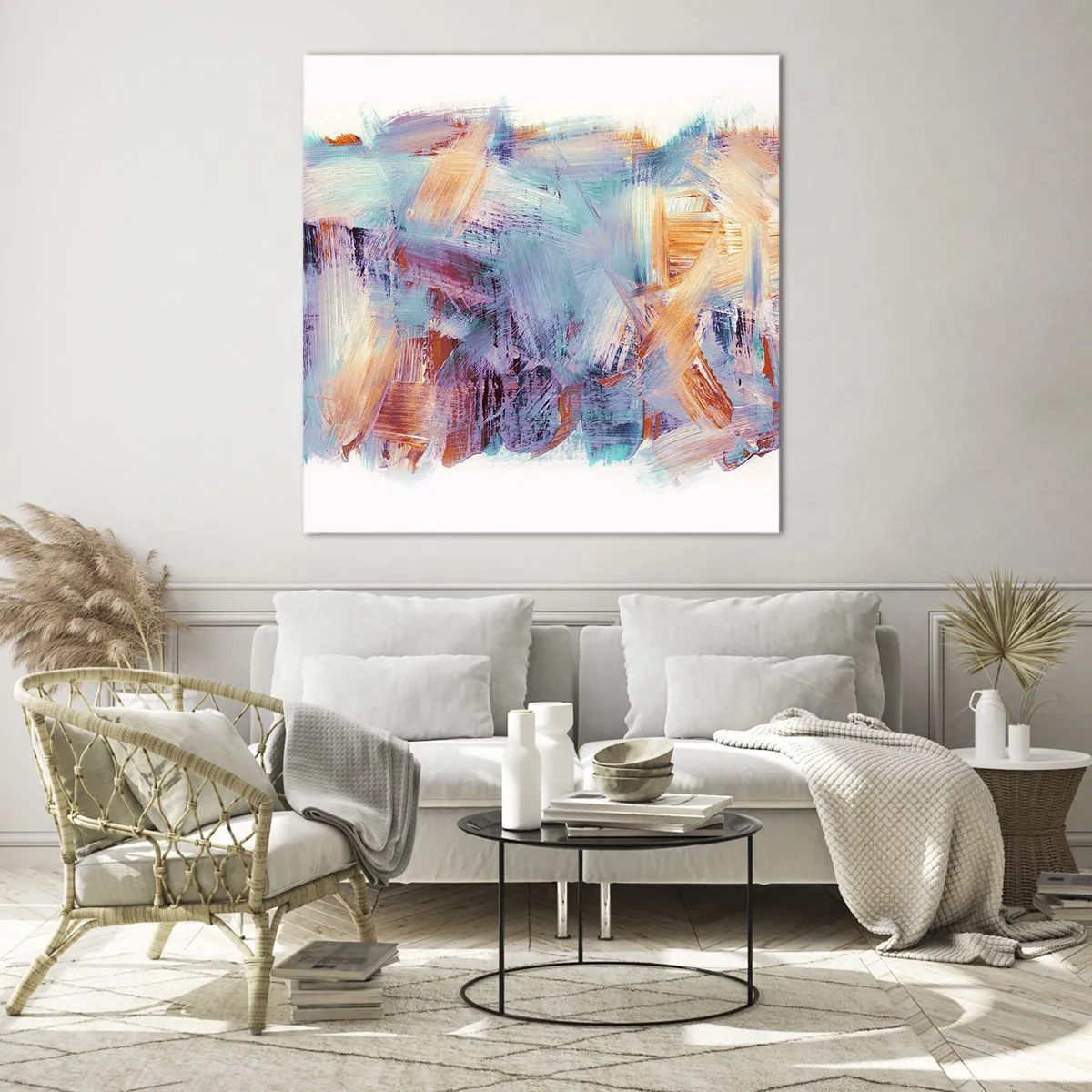 Glasbild - Bild auf glas - Buntes Durcheinander - 70x70 cm