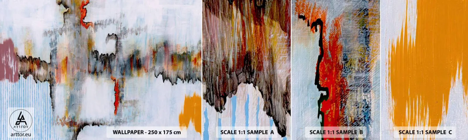 Fototapetenmuster Standard Eco - Ein Stock auf dem Wasser - Abstraktion, Stück, Modernes Muster - 100x30 cm