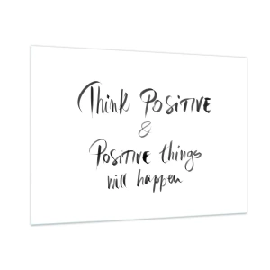 Glasbild - Bild auf glas - Eine motivierende Inschrift im minimalistischen Stil - 100x70cm - Wie soll man leben? - Moderne Wanddekoration für Wohnzimmer und Schlafzimmer ARTTOR