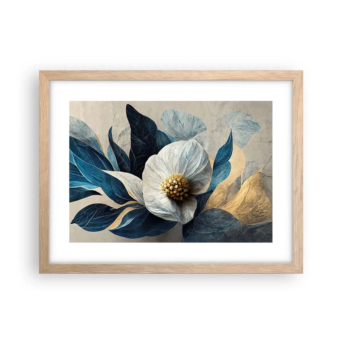 Poster in einem Rahmen aus heller Eiche - Er hat ein Herz aus Gold - 40x30 cm