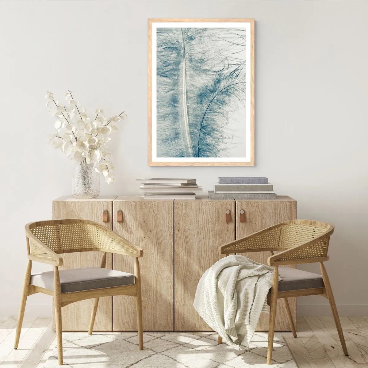 Poster in einem Rahmen aus heller Eiche - Flüstern der Natur - 40x50 cm