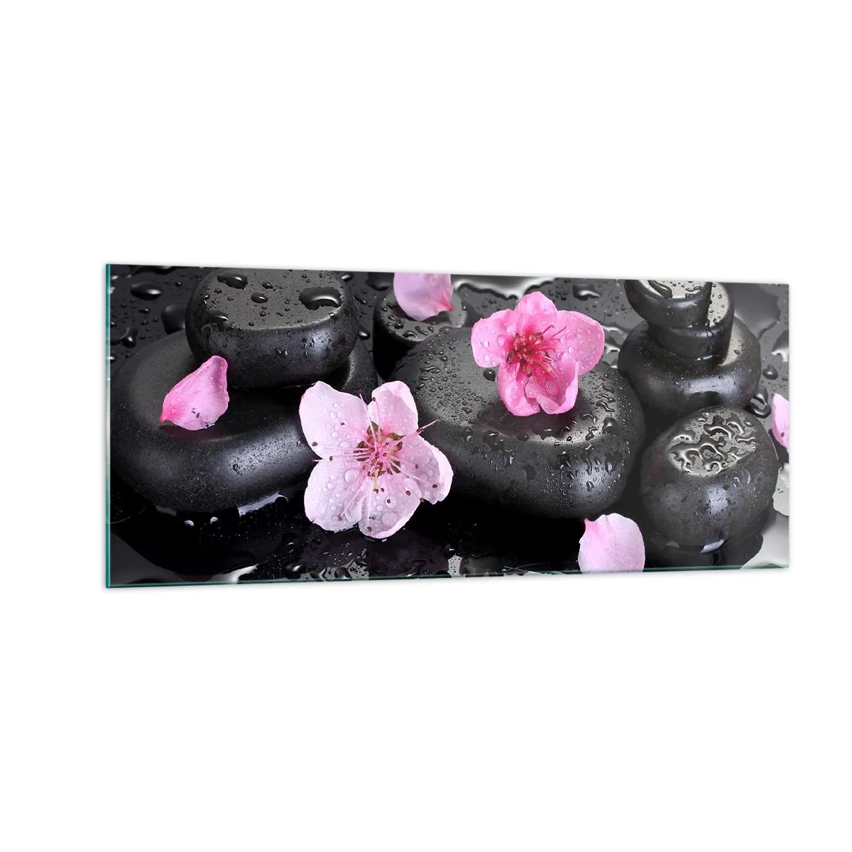 Glasbild - Bild auf glas - Und der Stein fällt vom Herzen - 100x40 cm