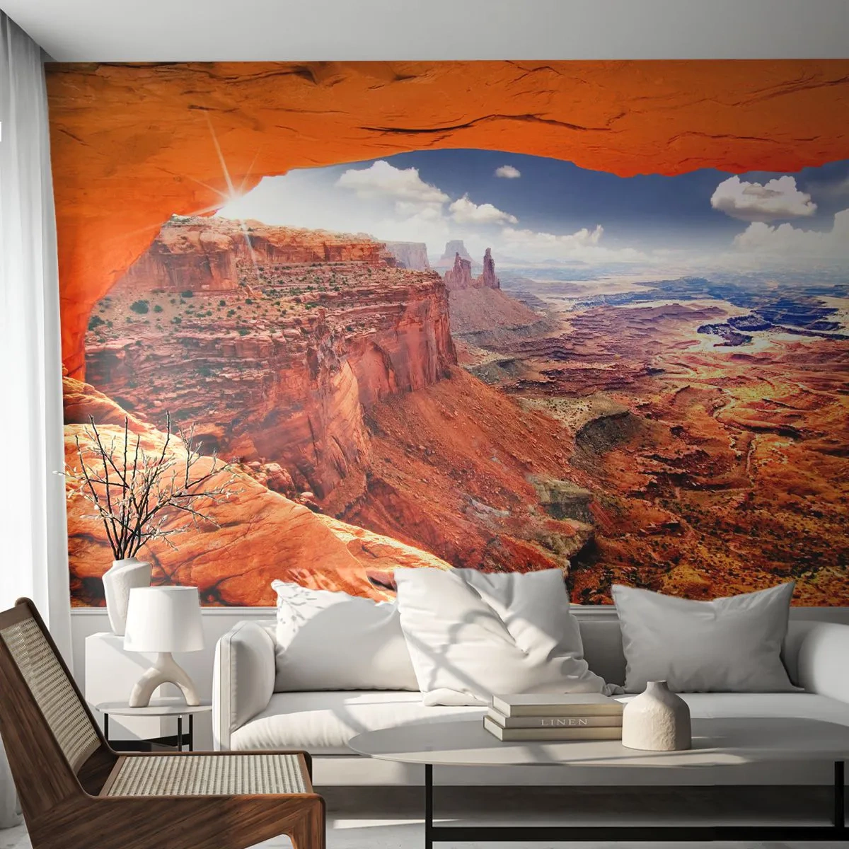 Fototapete Premium Canvas - Von der Natur selbst geschnitzt - Landschaft, Arizona-Nationalpark, Grand Canyon - 250x175 cm